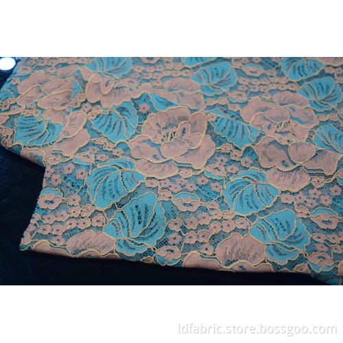 Nylon Rayon Cotton Cord Lace Fabric